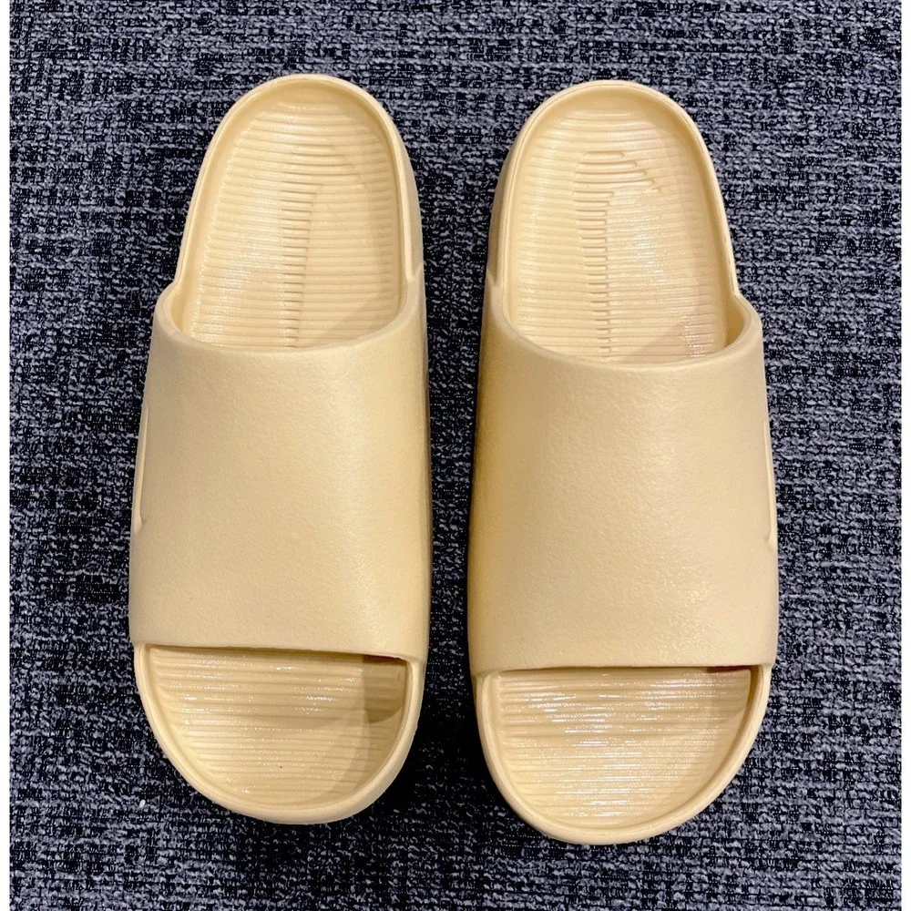 NIKE Calm Slides Sandals Shoes  Sesame Tan Beige Athletic Men's 8 Women's 9 NEW